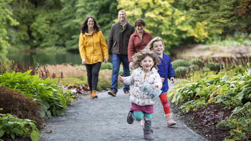 Family walk in Spring