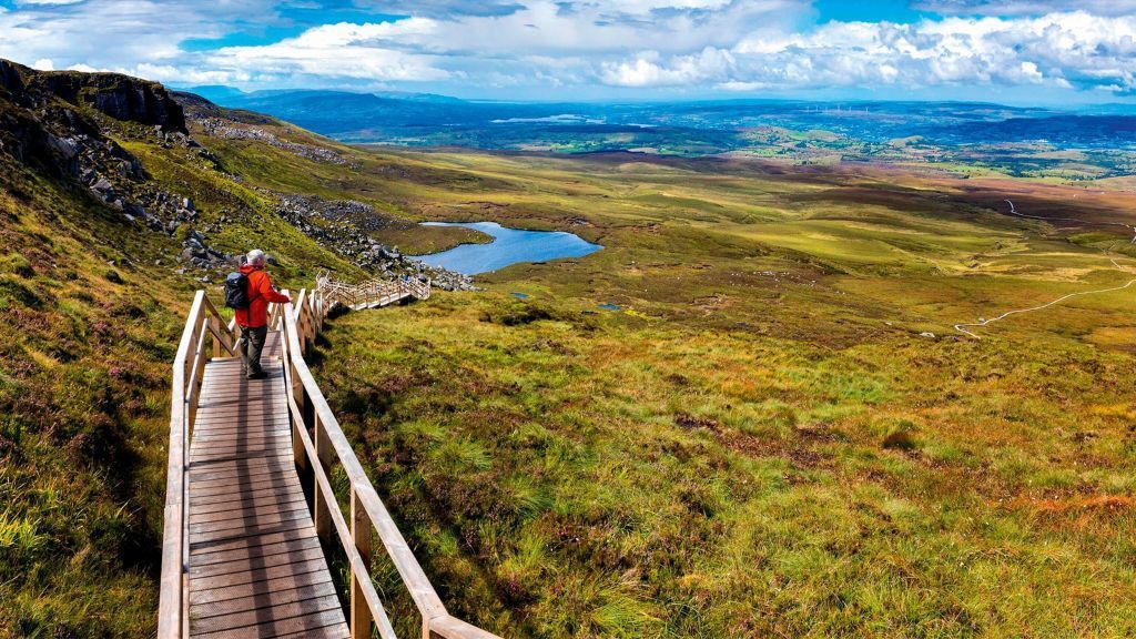 Views from top of Cuilcagh stairway - Clogher Valley to Cuilcagh